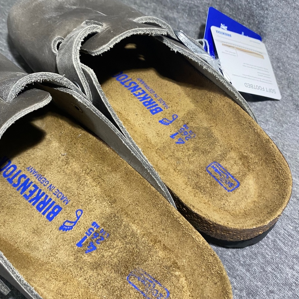Birkenstock Boston Clogs Oiled Leather Sandals - Picture 6 of 7